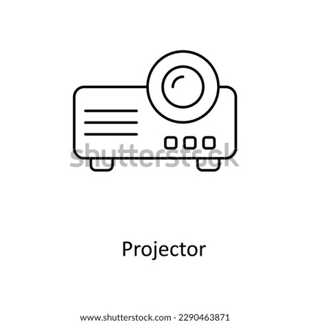 Projector Vector    outline Icons. Simple stock illustration stock Royalty-Free Stock Photo #2290463871