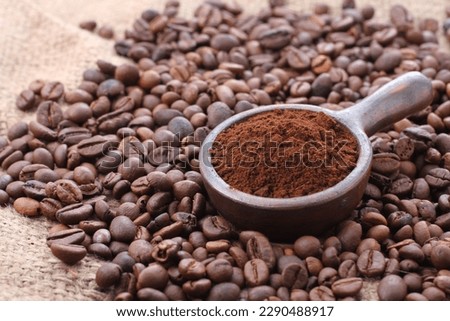A coffee bean is a seed of the Coffea plant and the source for coffee. It is the pip inside the red or purple fruit. This fruit is often referred to as a coffee cherry. 