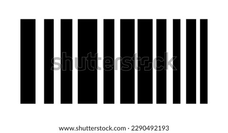 Barcode silhouette icon. Product code. Vector.