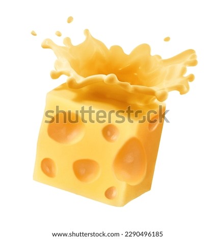 Piece of cheese with cheese crown isolated on white background Royalty-Free Stock Photo #2290496185