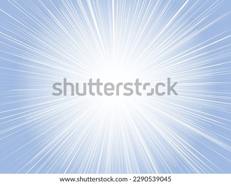 Sun rays emitting intense light_pale concentrated line background_blue Royalty-Free Stock Photo #2290539045