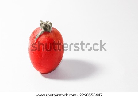 Tomato with isolate picture and the moldy or fungun,with white background in isolate stlye.