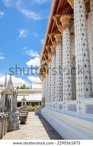 Thai temple in Thailand,  It is one of the oldest and most impressive Buddhist temples Royalty-Free Stock Photo #2290561873