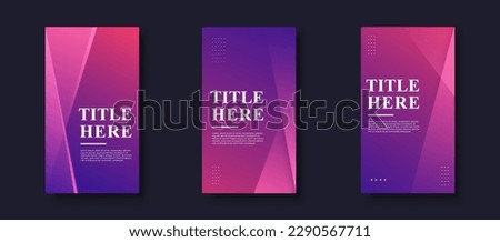 PrintCreative Story Package background. colorful, purple and pink gradations, elegant style