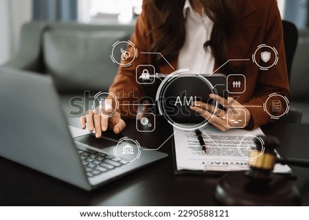 AML Anti Money Laundering Financial Bank Business Concept. judge in a courtroom using laptop and tablet with AML anti money laundering icon on virtual icon

 Royalty-Free Stock Photo #2290588121