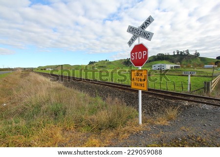 Railway stop sign