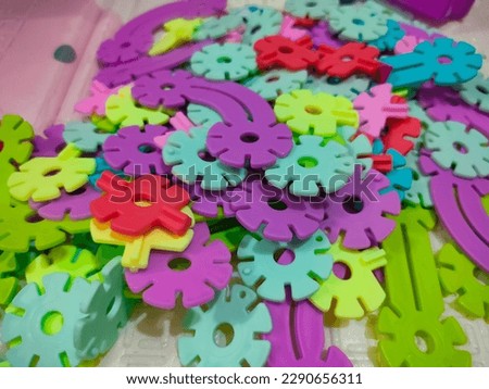 colorful children's toys puzzle bricks, creative block, bombik puzzle 