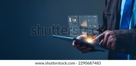 Developer collaborated with finance, commerce departments to develop, economic software system that streamlined transaction processes, supported sales, analyzed on shared screen for effective decision Royalty-Free Stock Photo #2290687483