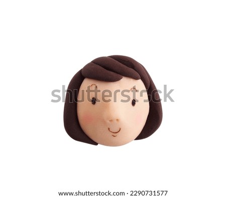 Young woman's smile(This is a photo of a clay work)