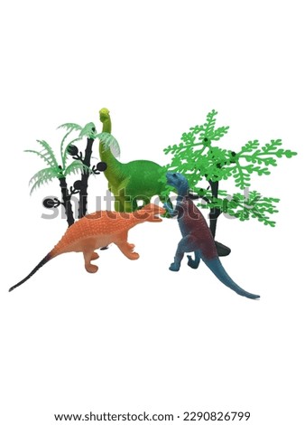 a group of dinosaurs are looking for food