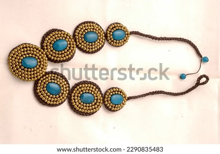 necklace on white background, beautiful photo digital picture