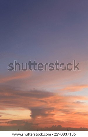 ีurban city Sunset Sky Background , Colorful sky in twilight time background