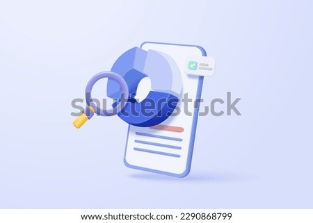 3D stock trading analysis with mobile phone icon. Sell, buy money cash and exchange with finance business 3d concept, banking investment. 3d bank trading vector icon for investment render illustration Royalty-Free Stock Photo #2290868799
