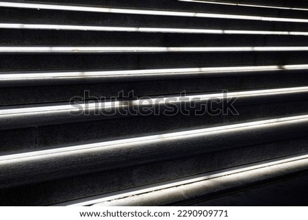  Close up of an stairs in a modern building. Abstract background                              