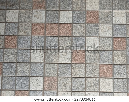 Square pattern tiled floor. Great for backgrounds, abstract, construction, walls, floors, old, stone, textures and more.