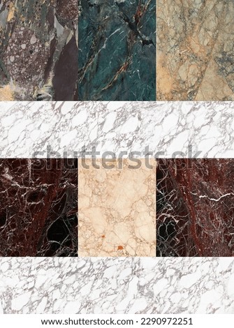 Patchwork natural stones marbles pattern with modern natural style. Pattern for ceramic and home decoration.