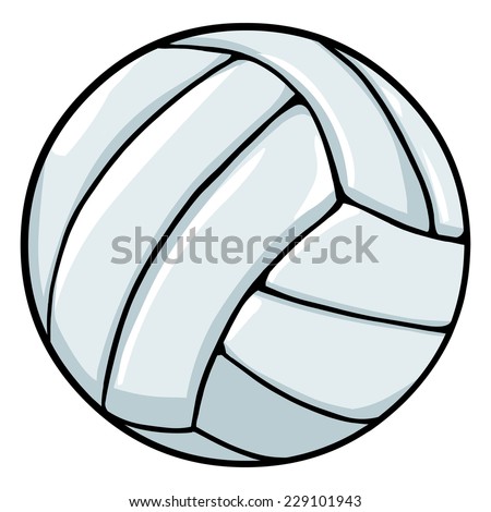 Vector Single Cartoon  Volleyball Ball