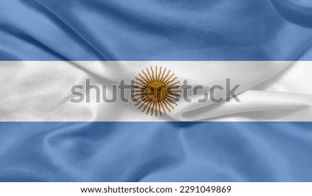 Realistic photo of the Argentina flag