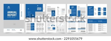 Annual Report Template or Annual Report design Royalty-Free Stock Photo #2291055679