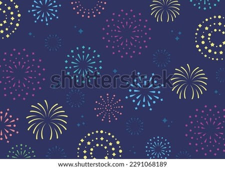 Colorful and beautiful fireworks pattern background material Royalty-Free Stock Photo #2291068189