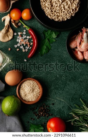 ingredients for Asian style noodles