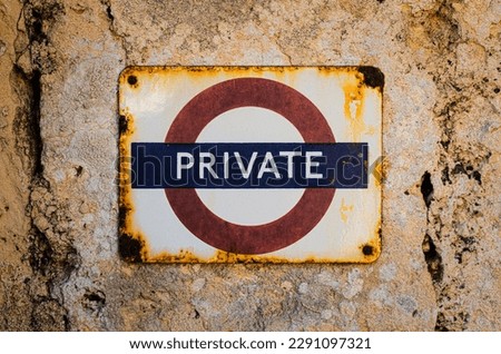 London Metro style Private Residence Sign in Mdina