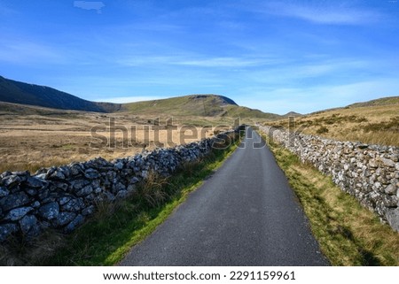 Scenic landscape view in Snowdonia National Park