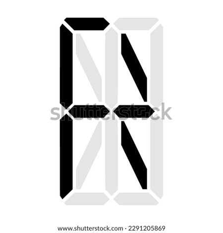 Simple illustration of digital letter or symbol Electronic figure of letter R