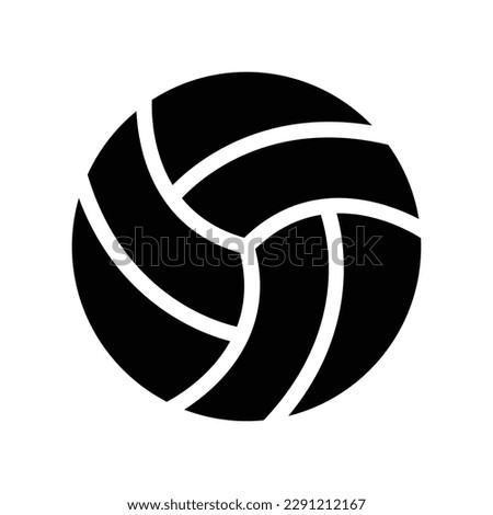 volleyball solid icon illustration vector graphic