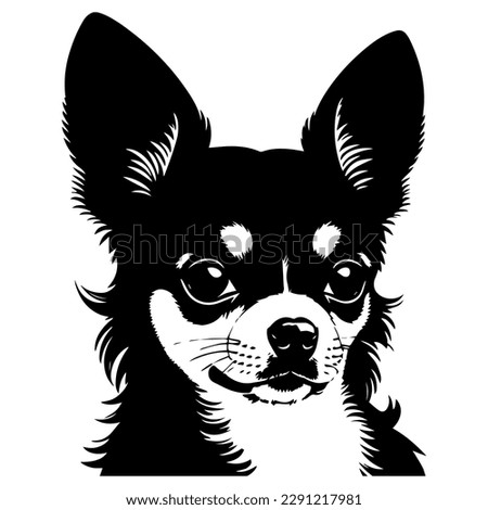 Chihuahua dog head. Vector illustration for your design.
