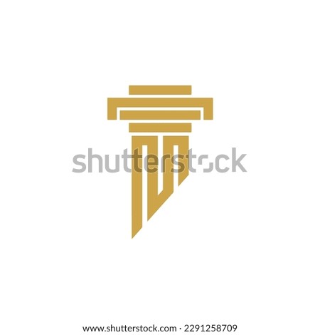 Lawyer logo with creative element style Premium