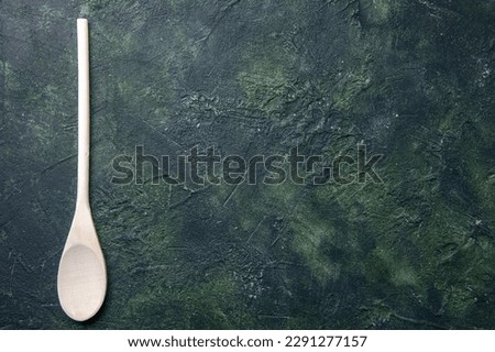 top view white plastic spoon on dark background plastic fork cutlery wood color food darkness knife kitchen free space