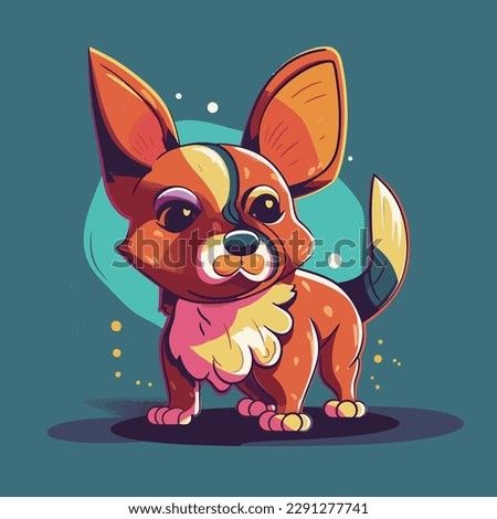 Cartoon funny dog mascot vector illustration character concept animal icon isolated