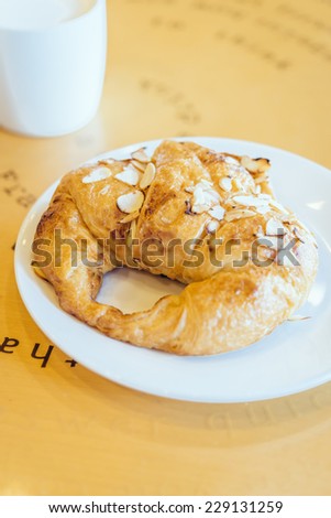 Croissant almond - vintage effect style pictures