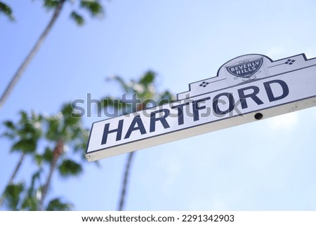 Hartford street sign Beverly Hills