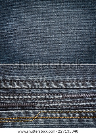 blue jeans, cotton fabric texture. coarse canvas background - closeup pattern