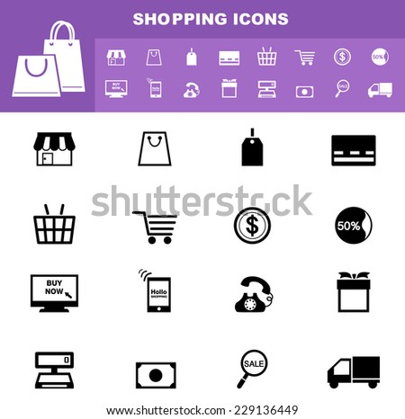 illustration of shopping icon vector