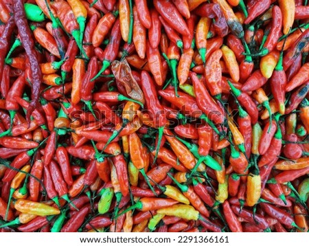 Bright red hot cayenne pepper chilli for background picture