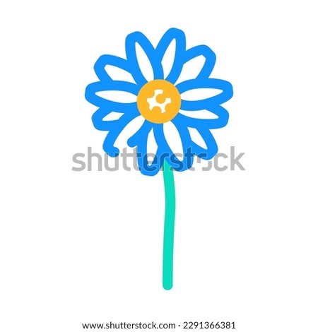 daisy blossom spring color icon vector. daisy blossom spring sign. isolated symbol illustration
