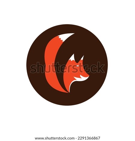 fox logo symbol fox icon orange tone
