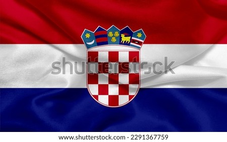 Realistic photo of the Croatia flag