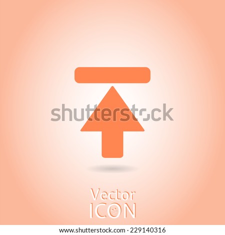 Download icon. Upload button. Load symbol. Flat style