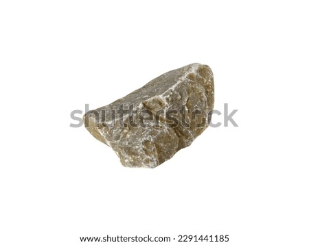 one rock isolated on white background.Selection focus and with clipping path.