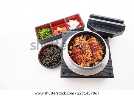 Japanese food-Grilled eel rice bowl set