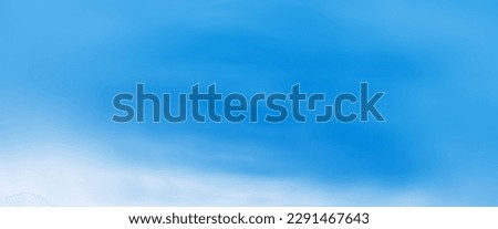 Beautiful backdrop of day sky with gently cyan light clouds. Colorful smooth blue white sky gradient. Nature day sky background. Amazing morning heaven. Slightly cloudy weather. Scenic cloudscape. Royalty-Free Stock Photo #2291467643
