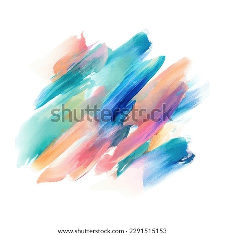 Colorful watercolor hand drawn paper texture torn splatter banner. Wet brush painted spots and strokes abstract vector illustration