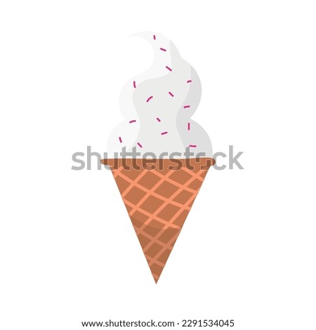 Sweet ice-cream on white background