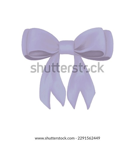 Watercolor pastel pink bow illustration. Hand drawn watercolor gift bow illustration isolated on white background. Perfect for Party,greeting,invitation,etc.