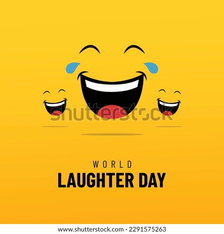 World Laughter Day, world laughter day illustration with emoji expressions. Royalty-Free Stock Photo #2291575263