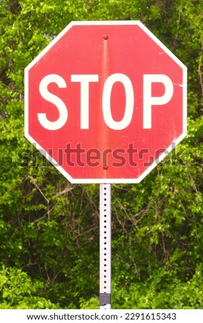 Red Octoganal Traffic Road Sign